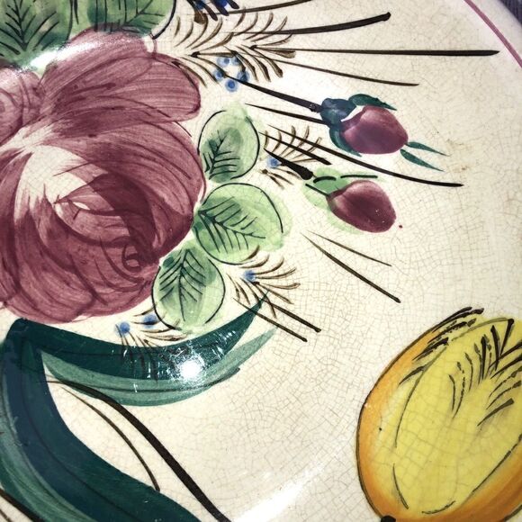 Vintage Porcelain serving bowl w flower design 12” - Picture 4 of 6